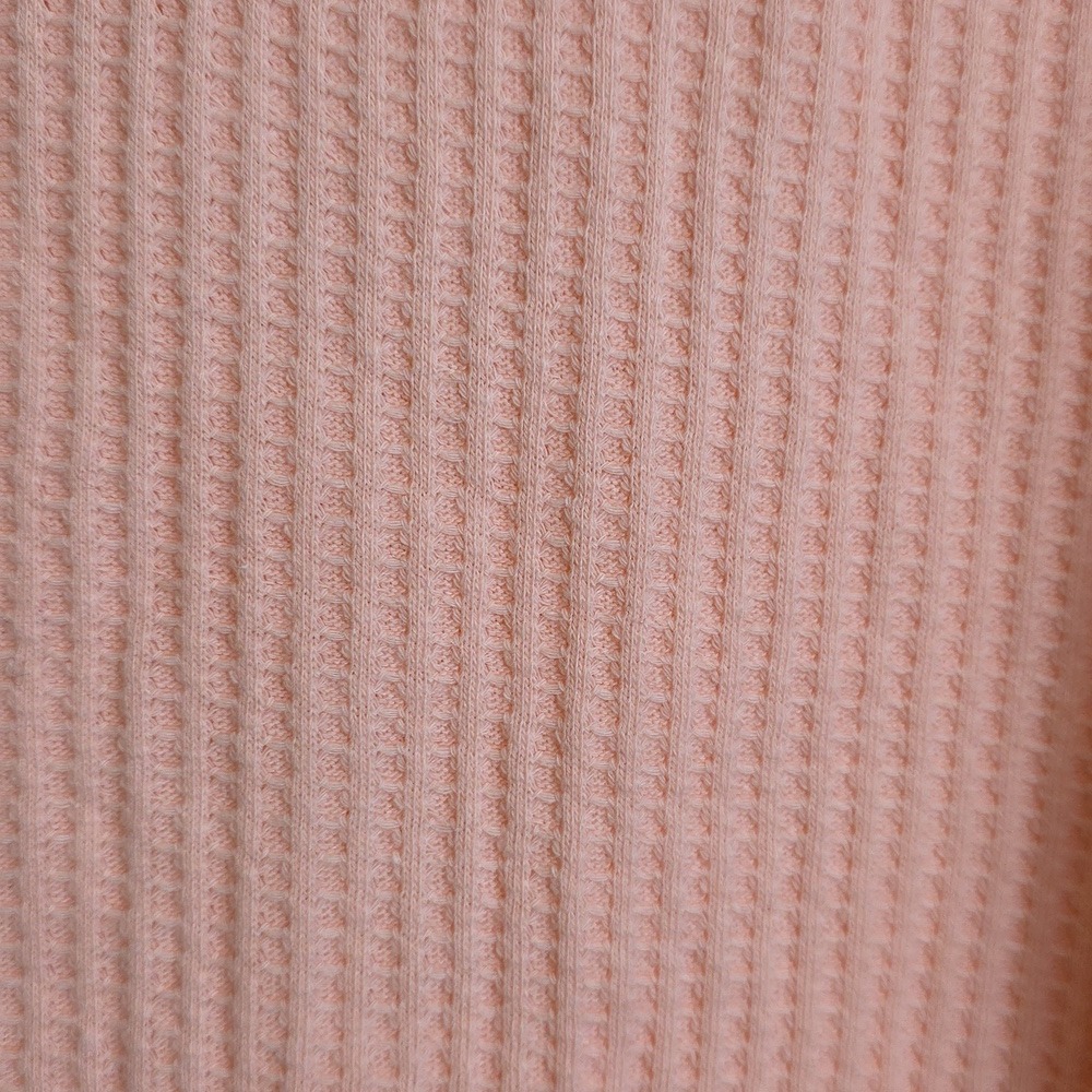 Old Navy Cozy Waffle Knit Henley Top Oversized Light Peach Pullover Small New - Picture 5 of 11